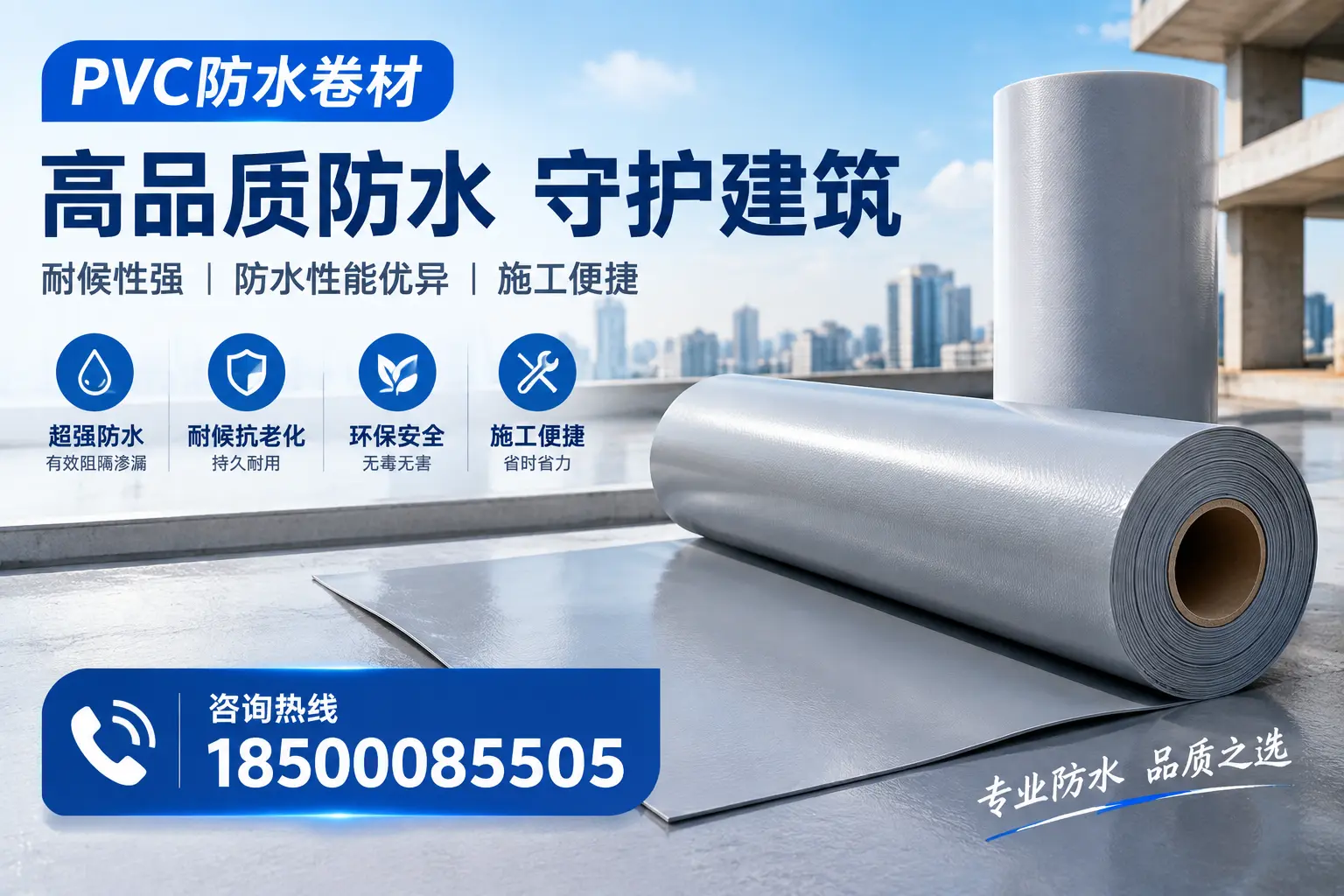 PVC防水卷材的防水效果评测,适合丽水的科学依据